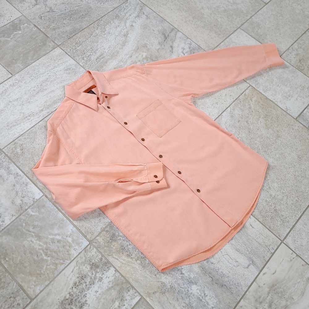 Vintage Axis Button Down Long Sleeve Colar Shirt Top